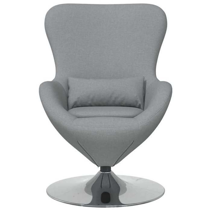En soldes - Fauteuil œuf - Fauteuil Relax simple Fauteuil pour séjour - Gris clair 63x73x90 cm tissu 8_7325986