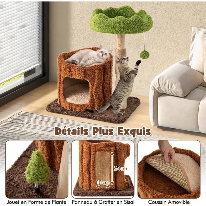 Meilleurs prix pour GIANTEX Arbre à Chat avec Griffoirs Tour pour Chat avec Perchoir Supérieur et Condo Centre dActivités pour Chat à Plusieurs