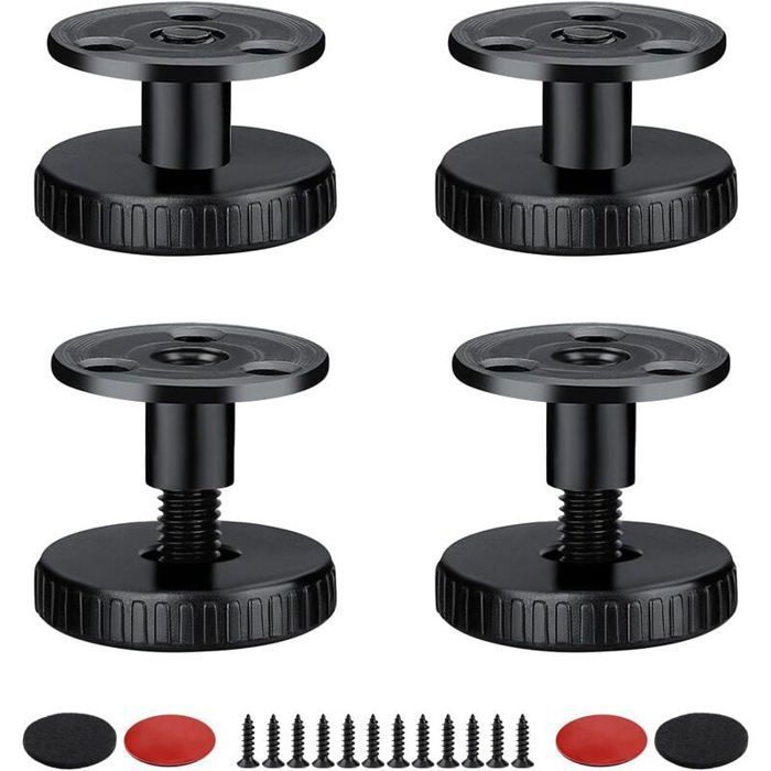 Pied réglable pour meuble - XVX - 4 pièces - Hauteur 27-40 mm - Charge 100 kg - Perçage ou adhésif