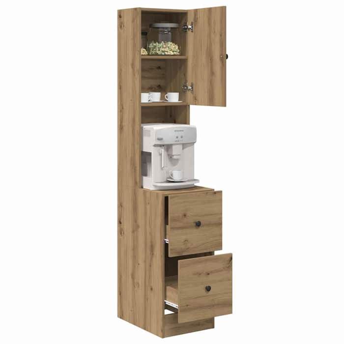 Promo 2026Buffet de cuisine avec tiroir(1 pcs) Armoire/Vitrine/Placard - SOLOMON - meuble de cuisine - Chêne artisanal 32x50x1