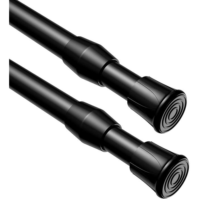 Tringle Rideau Extensible Sans Percage Mesurant 40-70 cm Tringle à Rideaux Inox Noir 40-70 cm Noir NOIR TRINGLE