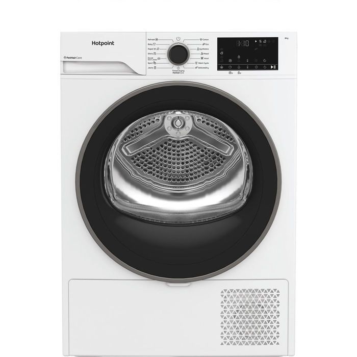 HOTPOINT  Sèche linge pompe à chaleur posable 8 kg  CHD84MWBSEE - Hotpoint