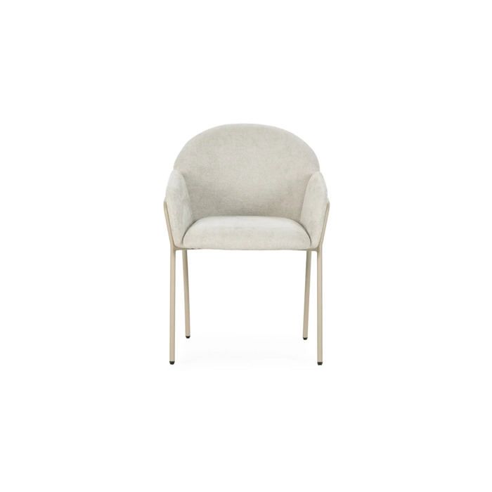 NAYA - Lot de 2 chaises tissu - Beige