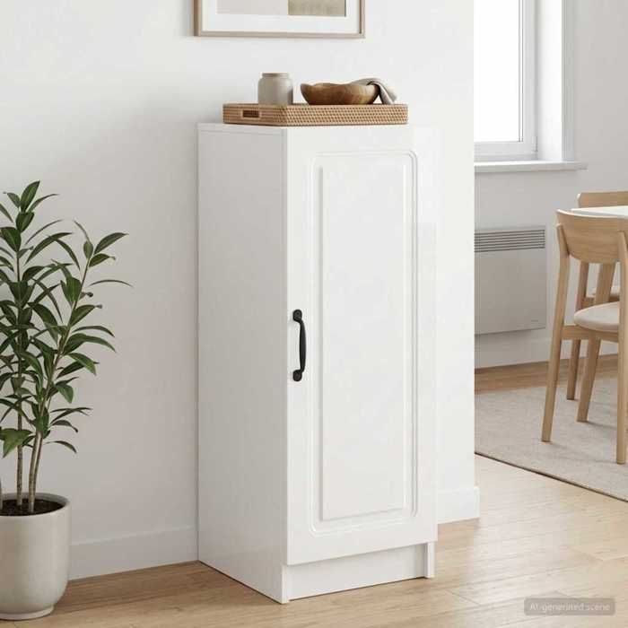 Buffet bas(1 pc）moderne - Placard Commode - pour salon - Blanc brillant 33 x 345 x 87 cm Bois dingénierie_26onz67g