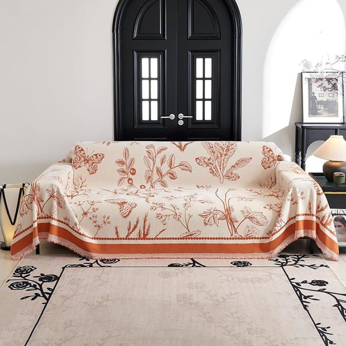Plaid Canapé Décoratif 180x260 cm Jeté De Canapé Multifonction Protection Douce Pour Salon Grande Couverture oran HOUSSE DE CANAPE