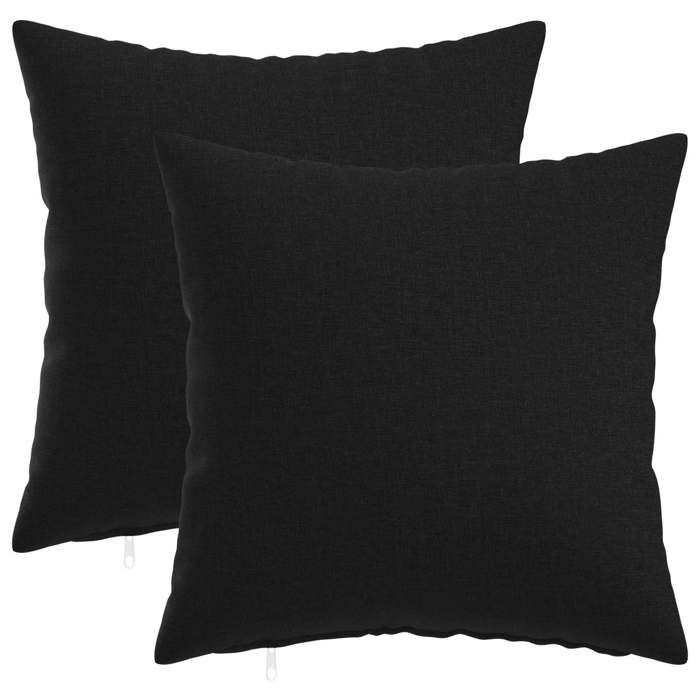 vidaXL Housse de coussin 2 pcs HEERLEN Noir 40 x 40 cm 908311