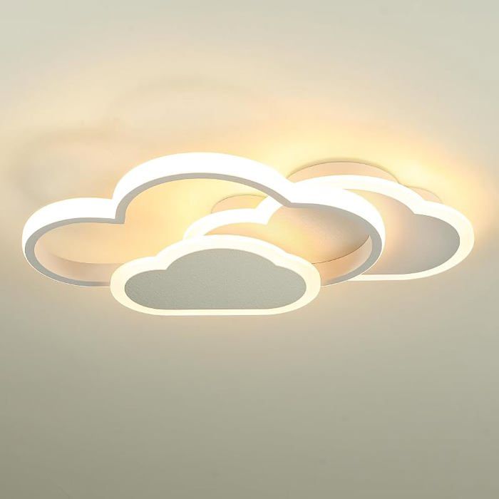 Plafonnier LED Enfant 3000K/4500K/6500K Lampe Plafond Blanc CRI≥80 Luminaire Plafonnier pour Salon Chambre Bureau Cuisine et