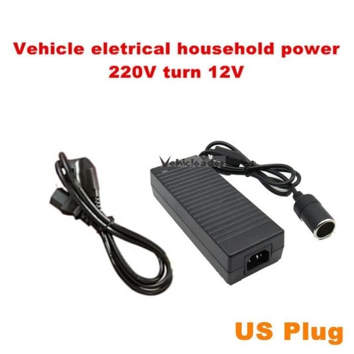 Prise de convertisseur - Onduleur de voiture 120W 12V 10a, Prise allume