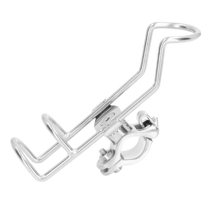 Porte-Canne à Pêche Réglable Et Orientable - Support En Acier Inoxydable, Pitons 2 Pieds, Angle 360°, Pour Pêche En Bord De Mer Ou Sur Rochers - 2