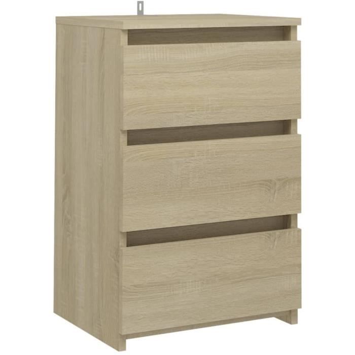Table de Chevet Table de Nuit Armoire de Chevet Armoire de Lit Chambre à Coucher Maison Intérieur Chêne Sonoma 40x35x62 5 cm A[1075]