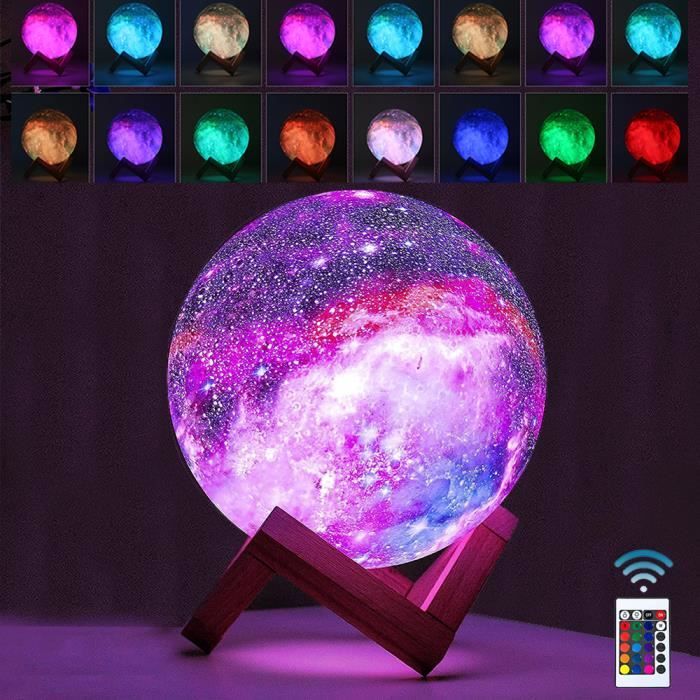 Veilleuse Lune pour Enfants, Lampe Planète 3D Unique, Modèles de Coucher de  Soleil 3 Couleurs Rechargeable par USB Cadeau N°14 - Cdiscount Maison