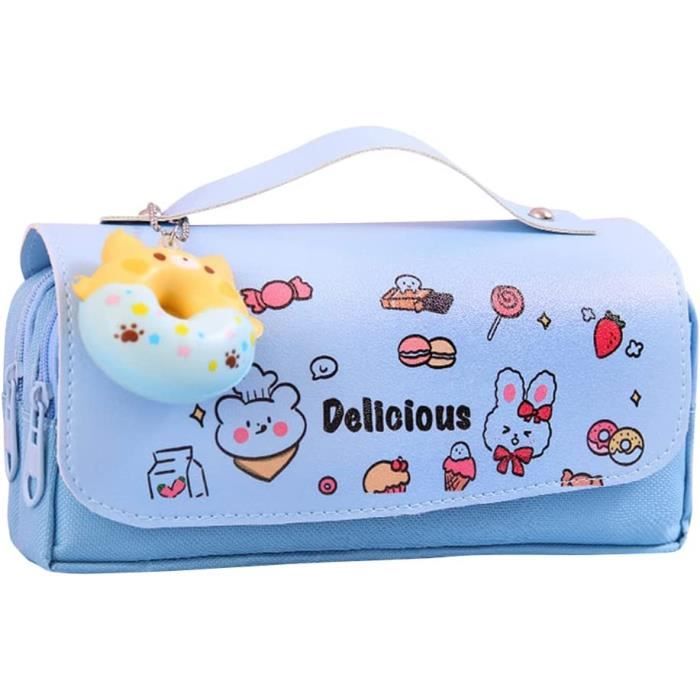Trousse Scolaire 3 Compartiments Grande Capacité Trizip Noir318