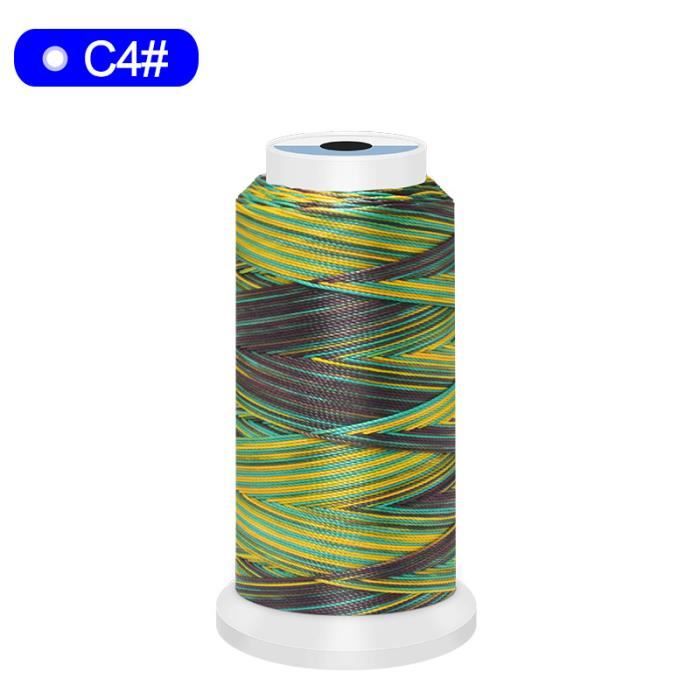 2 Bobines De Fil à Coudre, Fil De Polyester Fil à Broder Noir Pour La Couture à La Main Et à La Machine