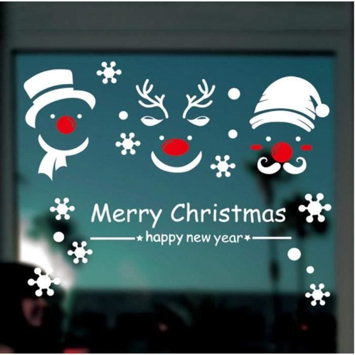 Stickers Noël Fenêtre XXL Réutilisables WandSticker 4U - 10 Lutins Et Cadeaux, Décoration Hiver Enfants