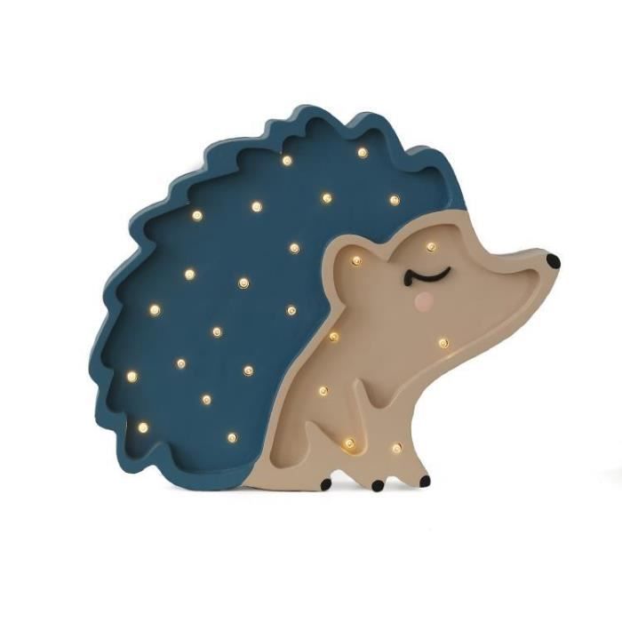 Lampe à poser - Hedgehog - Fairytale Blue - Bois de pin naturel - H25 cm - LED intégrée Lampe à poser - Hedgehog - Fairytale Blue - Bois de pin naturel - H25 cm - LED intégrée