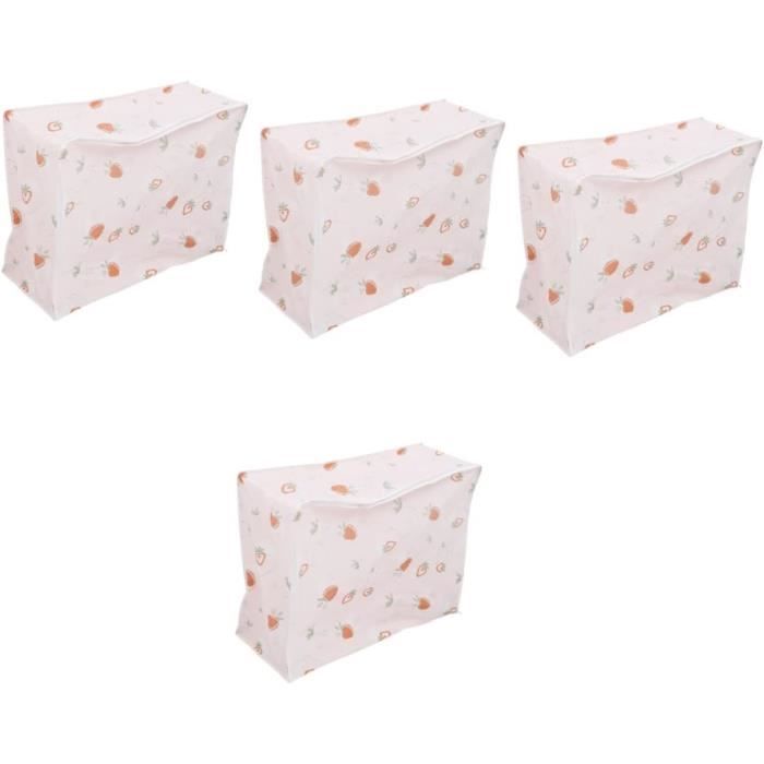 QARIDO Organiseur De Draps Pliable Beige – Boîte De Rangement Housse De Couette Avec Fenêtre Transparente Et Poignées, Parfait Pour Placard Linge Et Gain De Place