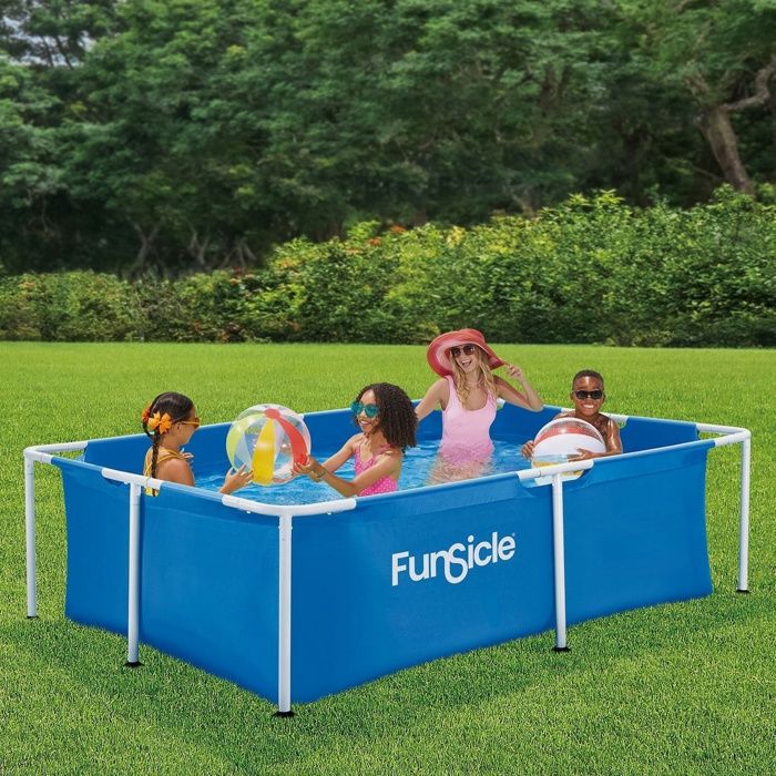 Piscine Tubulaire Funsicle Activity Pool Ronde Ø2,44m X H76cm - Bleu - Avec Filtre à Cartouche