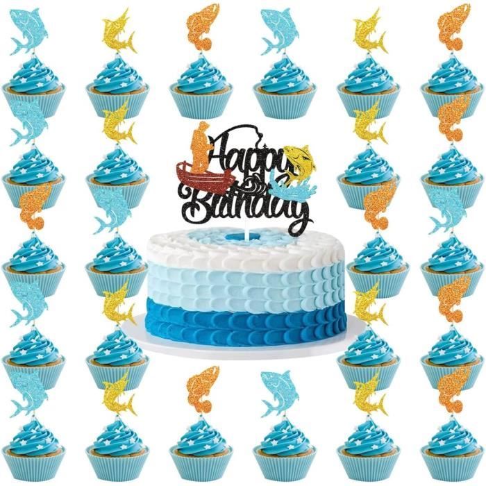 Décoration Anniversaire Enfant Décoration Gâteau Ours Bleu Et