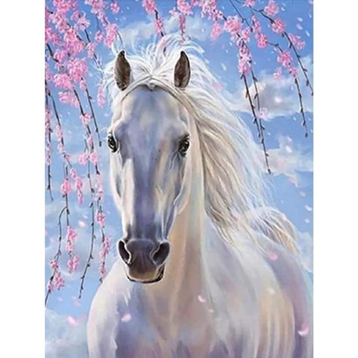 DPHERO Cygne Blanc Bricolage Diamond Painting, 5D DIY Cœur Diamant Painting Kit Complet,Amoureux