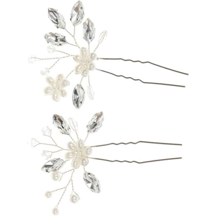 Lot De 3 Caches-Boutons Strass En Forme De Fleur - Clip Métal 2.5cm, Décoratifs Et Réutilisables Pour Chemise, Robe, Smoking
