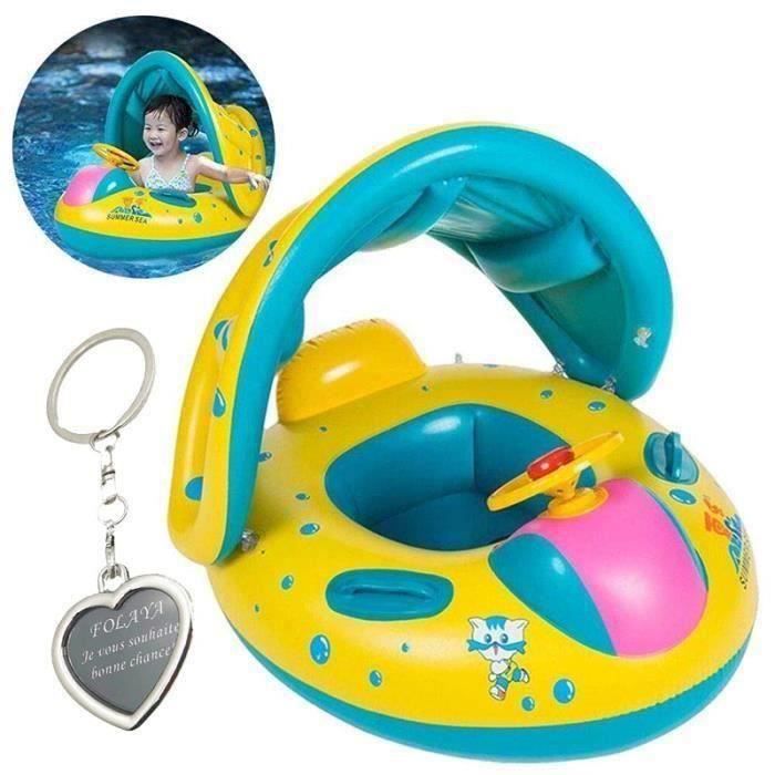 Perwowoo Bouée Bebe avec Pare Soleil, Siège Gonflable Flotteur Bebe Piscine  pour Enfant Bébés 9-36 Mois Baignoire Piscine2 - Cdiscount Jeux - Jouets