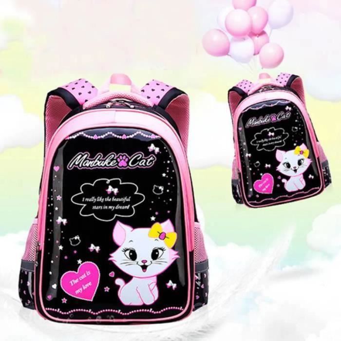 Cartable Fille Primaire Cartable pour Filles Mignon Noir et