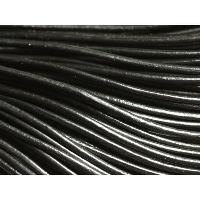 COLLIER CORDON Simili CUIR plat 50 cm dont 4 d/'extension NEUF