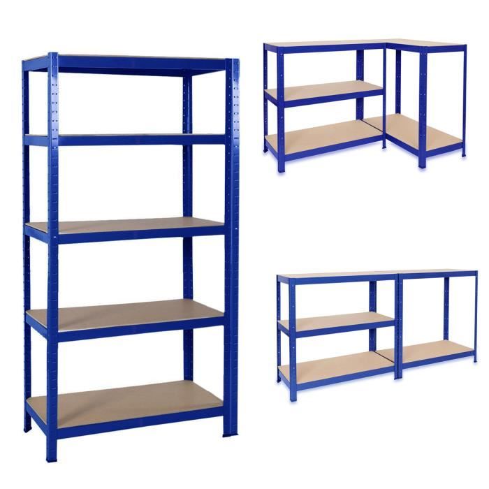 Etagere De Rangement 5 Plateaux Charge Lourde 875 Kg Modulable