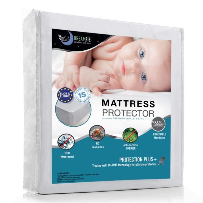 Dreamzie Protege Matelas Bebe Impermeable 70x160cm Alese Respirante Hypoallergenique Anti Acarien Anti Bacterien Traitement Cdiscount Maison
