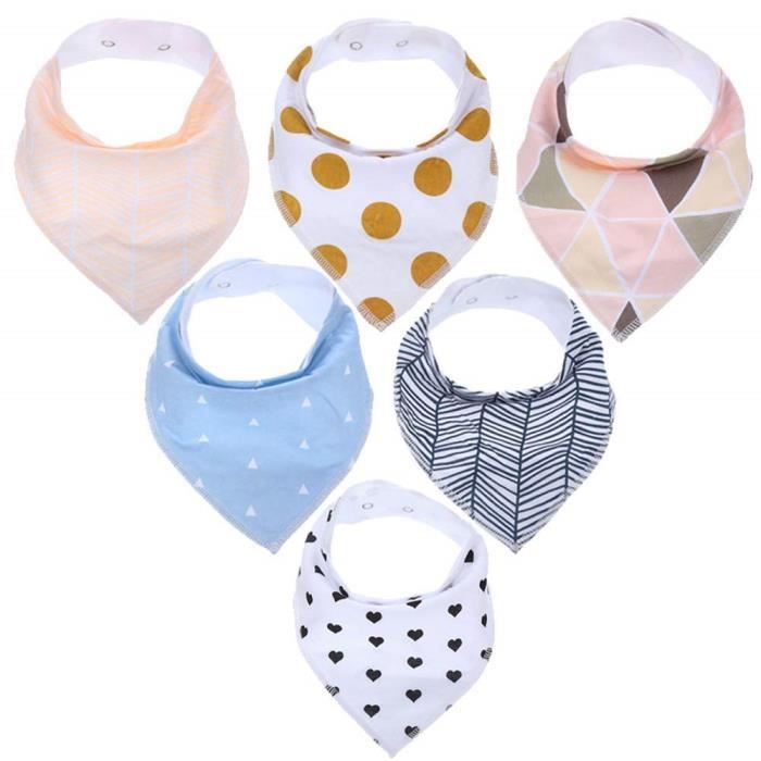 Bavoir Bebe Bandana Lot De 6pcs Bavette En 100 Coton Bavoirs Triangle Avec Boucle Pression Reglable Doux Absorbant Respirent Pour Bebe Enfant Fille Bebe Puericulture Bavoirs Mosquitocontrolequipment Com