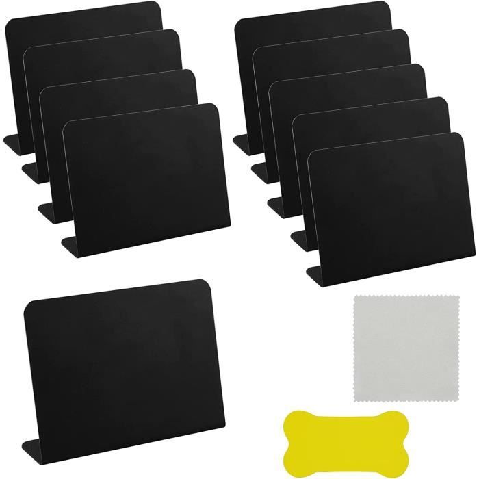20 Pièces Petit Tableau Noir Mini Panneau D'Affichage 10x7.5cm - Étiquettes Pour Mariage, Fête, Prix Et Table