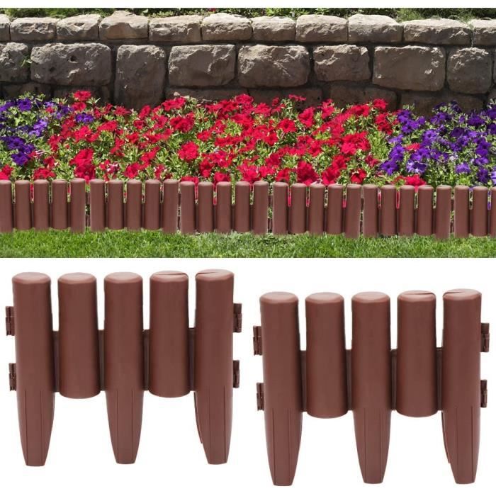 Bordure de jardin - XMTECH - 25m - Plastique PP - Aspect Rotin - Anthracite - Jardin