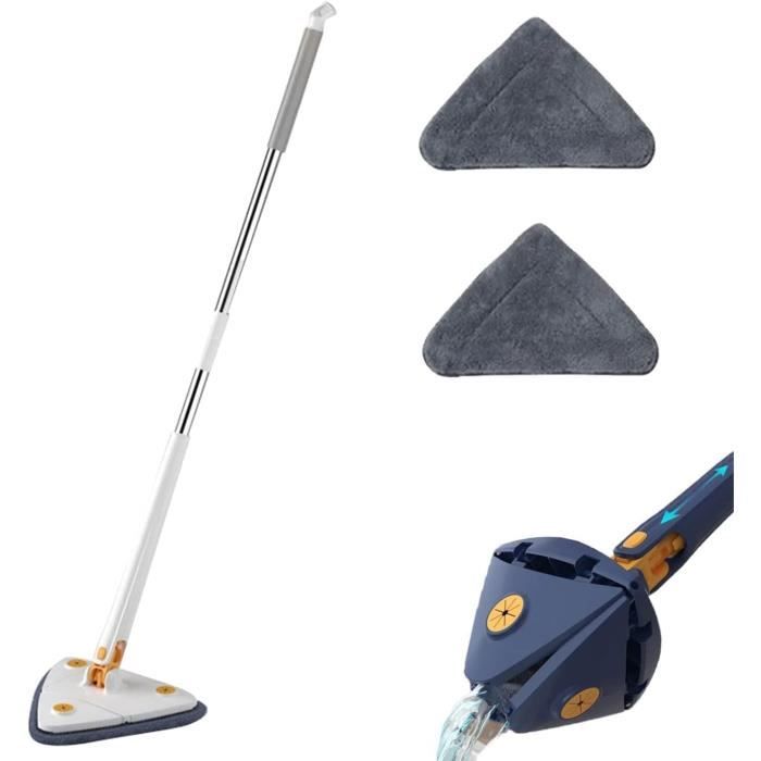 Balai Triangulaire Rotatif SUNAOMNI - Tête PVA, Manche Télescopique 54-90cm - Pour Sols, Murs, Salles De Bain