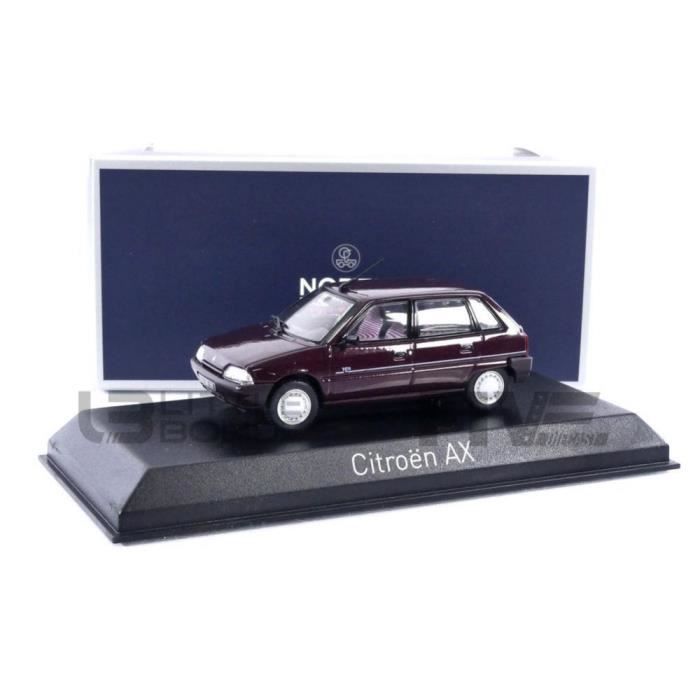 Voiture Miniature de Collection - NOREV 1/43 - CITROEN AX Ten - 1992 - Red Opera - 155163