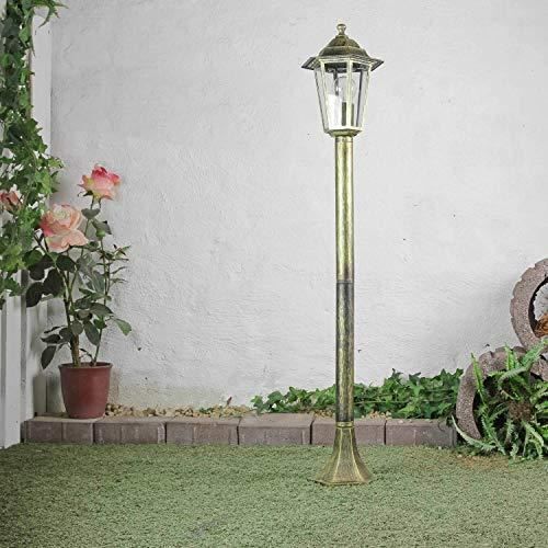 lanterne de jardin rustique lanterne chemin d'accès lampe or antique e27 ip44 lanterne d'extérieur lampadaire lampadaire cour