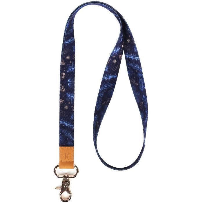 Porte-Clés Tour De Cou Lanyard Ulysse Nardin - Bleu Nylon - Neuf Pour Badges/Montre