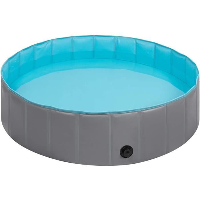 Meilleurs prix pour EUGAD Piscine pour Chiens Pliable Piscine pour Animaux de Compagnie Piscine Baignoire pour Chiens Chats Gris Clair 120x30cm