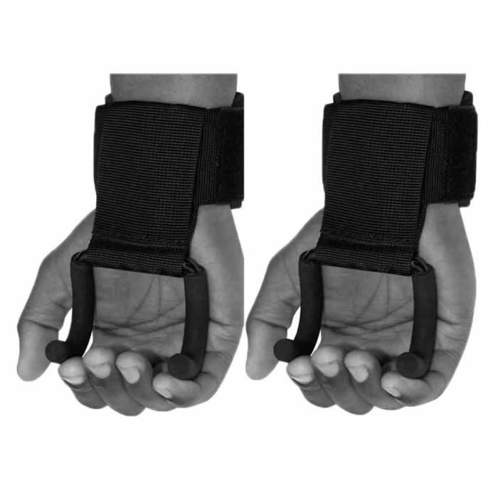 Paire De Sangles De Musculation Avec Double Anneau En D – Rembourrées 10mm, Velcro Ajustable – Pour Traction, Haltères, Câble