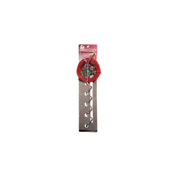 Piquet dattache pour chien - Marque - 41 cm - Cable de niche 3 m