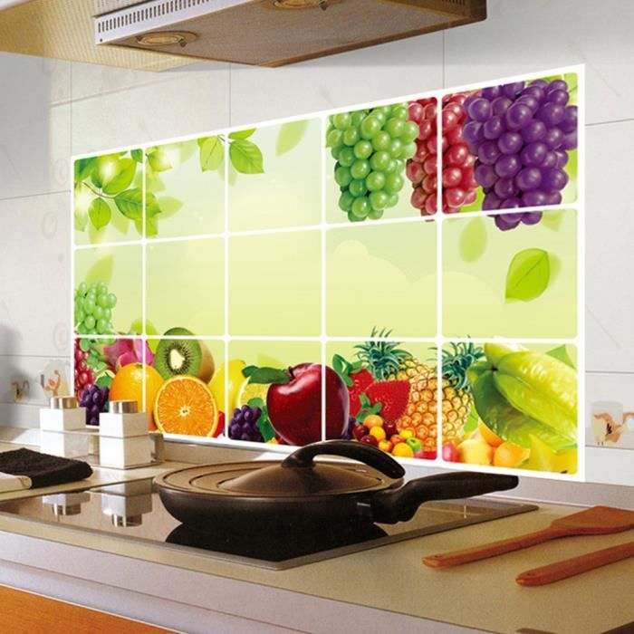Fruit Stickers Muraux Carreaux De Ciment Stickers Muraux Cuisine Salon Sticker Carrelage Mural 3d Cuisine Salle De Bain Ay3027 Achat Vente Papier Peint Fruit Stickers Muraux Cdiscount