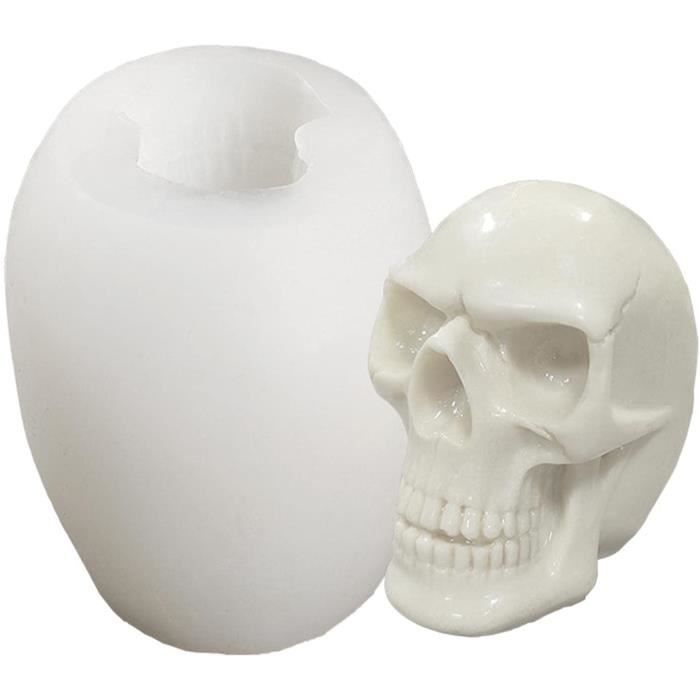 pour la fabrication de bougies Moules à bougies en forme de tête de mort moules à bonbons 42 cm moules 3D en forme de tête de mort pour résine accessoires de fête