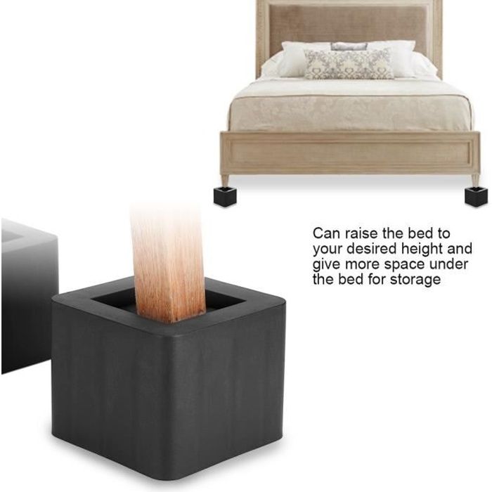 4pcs Set Rehausseur De Jambe De Meuble Avec Elevateur Antiderapant En Plastique Pp Pour Canape Table Bureau Lit Noir Cdiscount Maison 4pcs Set Rehausseur De Jambe De Meuble Avec Elevateur Antiderapant En Plastique Pp Pour Canape Table Bureau Lit Noir Cdiscount Maison