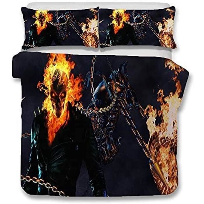 Housse De Couette Anime Demon Hunters + Taie D'oreiller - Décoration Chambre Fille - Microfibre Douce, élastique 360° - Plusieurs Tailles