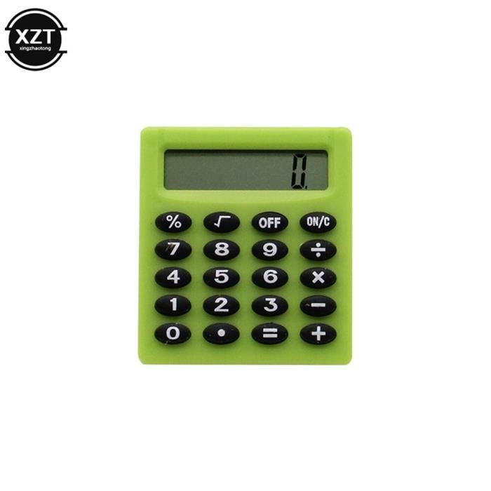 STOBOK Calculatrice Portable Mince Petite Taille Plastique Vert Menthe Multi-usages Pour École Et Bureau Étudiants