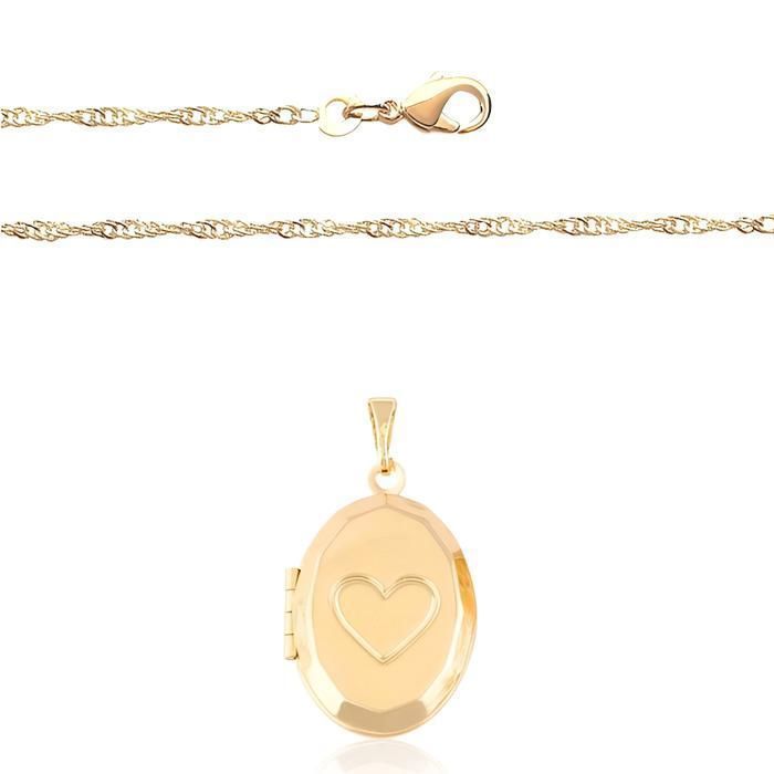 Collier Femme Chaîne et Pendentif Porte Photo Cassolette