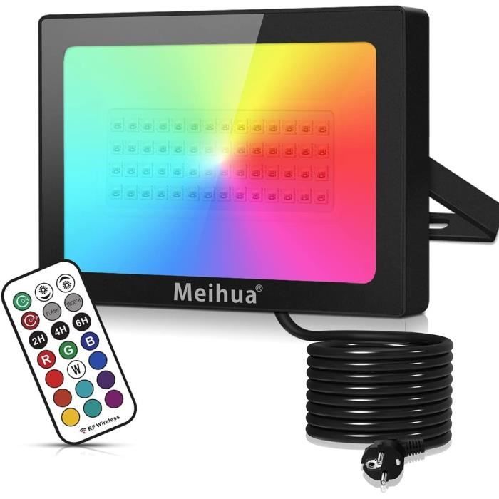 Projecteur LED RGB Extérieur 60W T-SUN - Bluetooth, App, Télécommande, Sync Musique, IP66 - 3