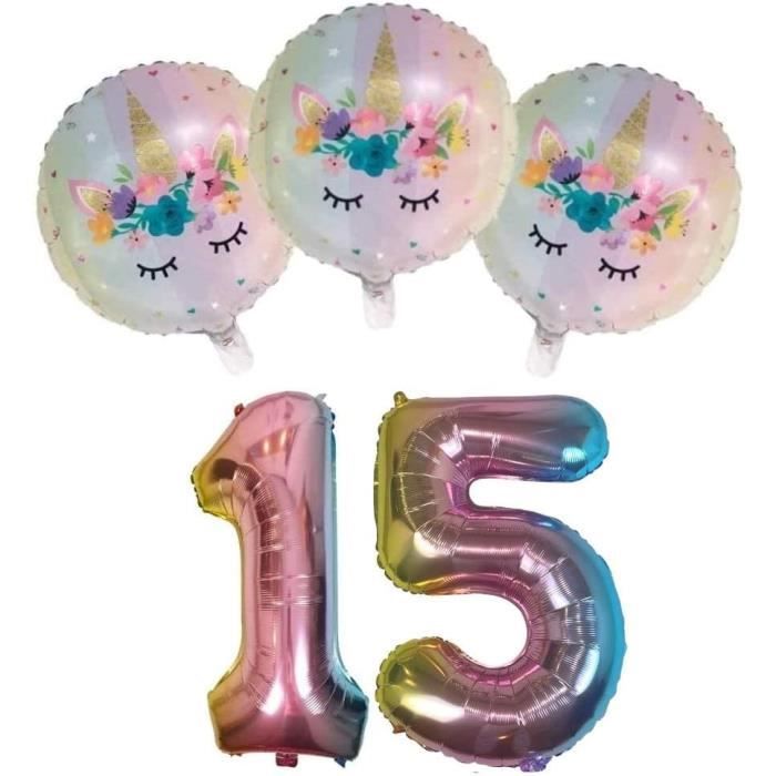 Kit Décoration Anniversaire Licorne - 101 Pièces Pour 10 Invités - Ballons, Vaisselle, Nappe - Thème Féerique