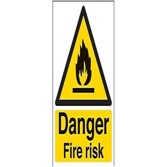 Signes 69001 An-S Panneau D'Avertissement "Danger Risque Incendie Fire