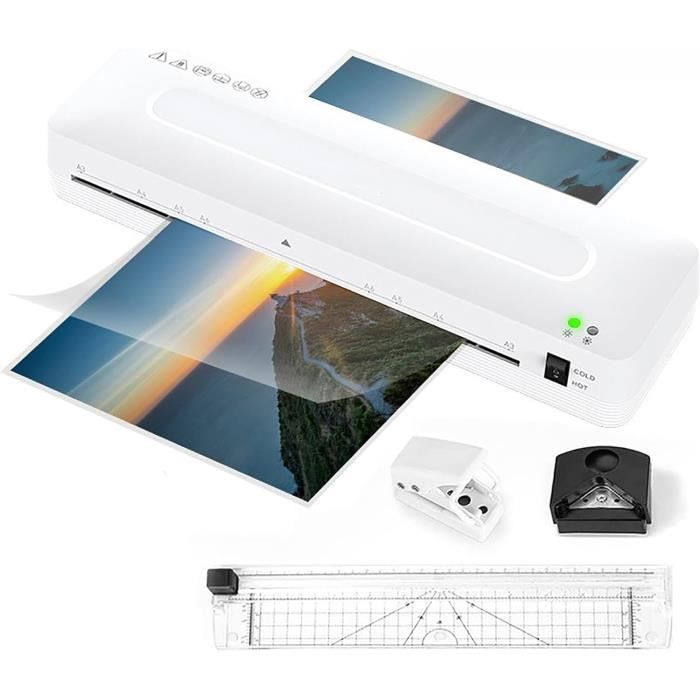 ACROPAQ Plastifieuse A4 - Avec 40 Pochettes De Plastification, Arrondisseur De Coins, Coupe