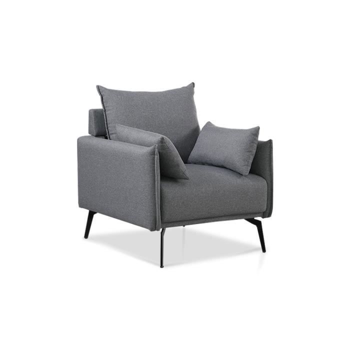 Fauteuil scandinave 1 place gris - Ivar Fauteuil scandinave 1 place gris - Ivar